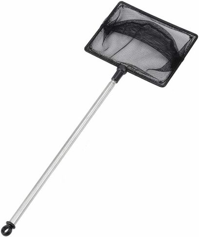 1Pcs Fish Tank Net Aquarium Net Aquarium Fish Net Shrimp Net Small Pond Net with Stainless Telescopic Long Handle for Fish Tank in Saudi Arabia