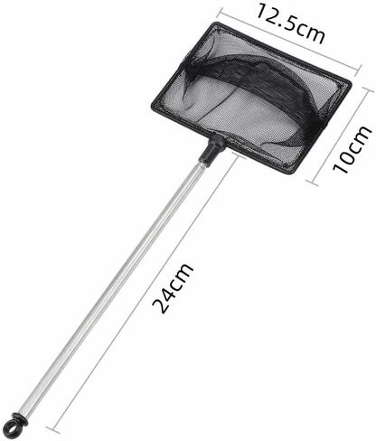 1Pcs Fish Tank Net Aquarium Net Aquarium Fish Net Shrimp Net Small Pond Net with Stainless Telescopic Long Handle for Fish Tank in Saudi Arabia