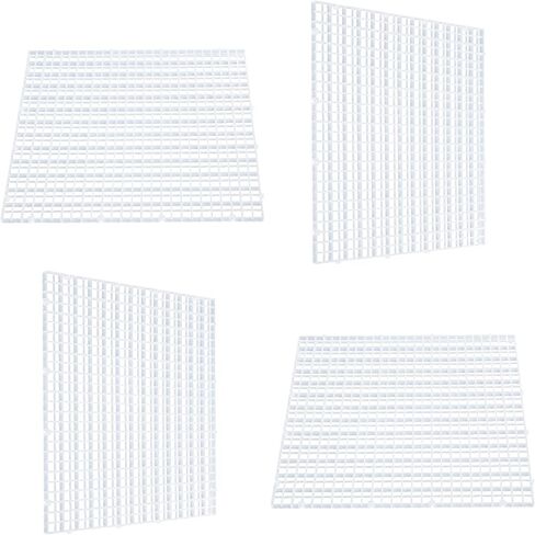 Aquarium Fish Tank Bottom Isolation 4 Pcs, Plastic Egg Crate Grid Divider Tray Egg (L 4pcs Black) in Saudi Arabia