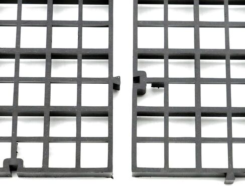 Aquarium Fish Tank Bottom Isolation 4 Pcs, Plastic Egg Crate Grid Divider Tray Egg (L 4pcs Black) in Saudi Arabia