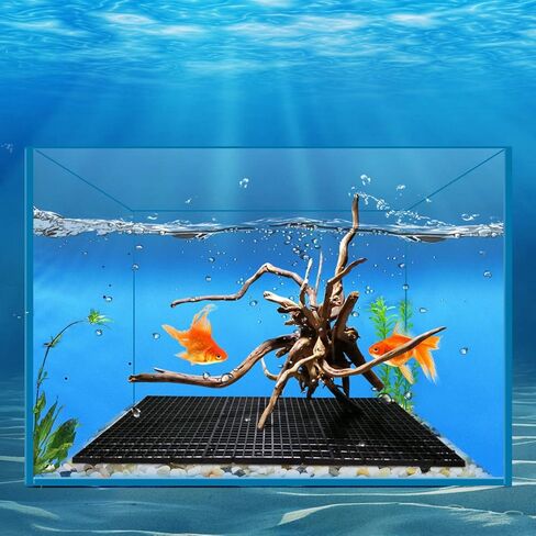 WEAVERBIRD 2 Pcs Aquarium Divider Tray Plastic Grid Divider Tray Egg Crate for Aquarium Fish Tank Bottom Isolation, Black in Kuwait