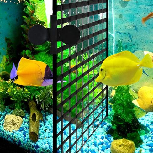 WEAVERBIRD 2 Pcs Aquarium Divider Tray Plastic Grid Divider Tray Egg Crate for Aquarium Fish Tank Bottom Isolation, Black in Kuwait