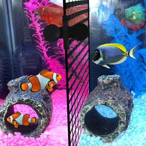 WEAVERBIRD 2 Pcs Aquarium Divider Tray Plastic Grid Divider Tray Egg Crate for Aquarium Fish Tank Bottom Isolation, Black in Kuwait