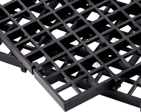 WEAVERBIRD 2 Pcs Aquarium Divider Tray Plastic Grid Divider Tray Egg Crate for Aquarium Fish Tank Bottom Isolation, Black in Kuwait