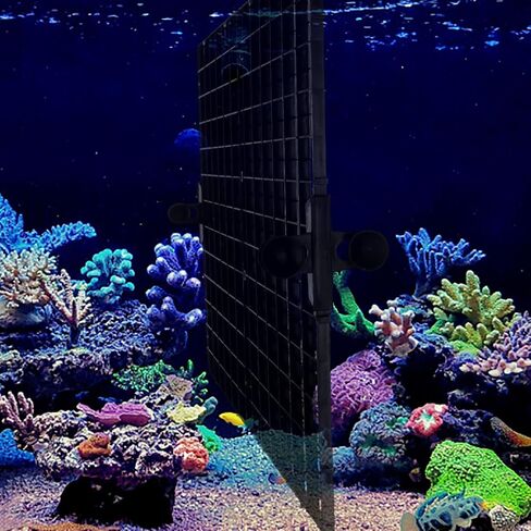 18Pcs Aquarium Fish Tank Divider Plastic Egg Crate Aquarium Filter Bottom Tray Grid Isolation Board Partition Net Pane Separator for Mixed Breeding Light Diffuser 24Pcs Sucker Clips Suction Cups,Black in Kuwait