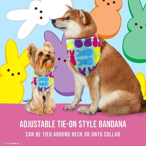 Chick Rainbow Print Dog Bandana, X-Small/Small | Small Dog Bandana Officially Licensed Peeps Pet Product | Cute, Soft, Machine Washable Dog Apparel & Accessories for All Dogs (FF10308) in Saudi Arabia