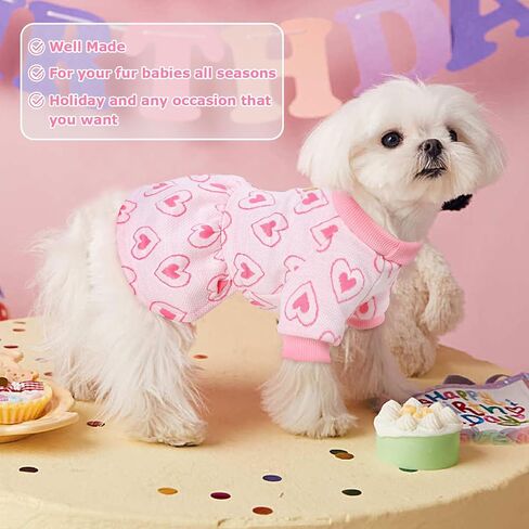 Plaid Dog Harness Dress and Leash Set, Fleece Puppy Sweater, Fall Winter Warm Pet Clothes with D Ring, Chihuahua Puppy Clothes for Small Dogs Girl Boy Winter Pet Dress XXS in Saudi Arabia