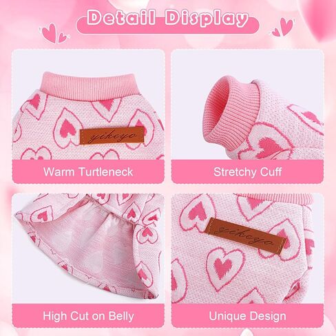 Plaid Dog Harness Dress and Leash Set, Fleece Puppy Sweater, Fall Winter Warm Pet Clothes with D Ring, Chihuahua Puppy Clothes for Small Dogs Girl Boy Winter Pet Dress XXS in Saudi Arabia