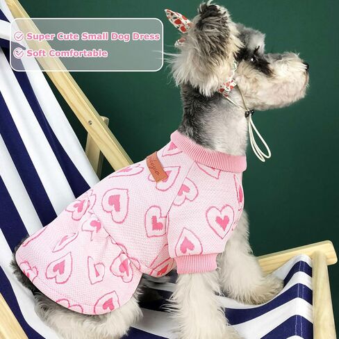 Plaid Dog Harness Dress and Leash Set, Fleece Puppy Sweater, Fall Winter Warm Pet Clothes with D Ring, Chihuahua Puppy Clothes for Small Dogs Girl Boy Winter Pet Dress XXS in Saudi Arabia