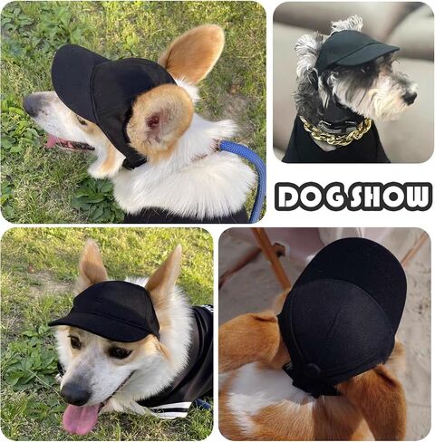 Dog Baseball Cap, Adjustable Dog Outdoor Sport Sun Protection Baseball Hat Cap Visor Sunbonnet Outfit with Ear Holes for Puppy Small Dogs Adjustable Sun Visor Caps Sport Pet Cap Sunbonnet Sun hat in Kuwait