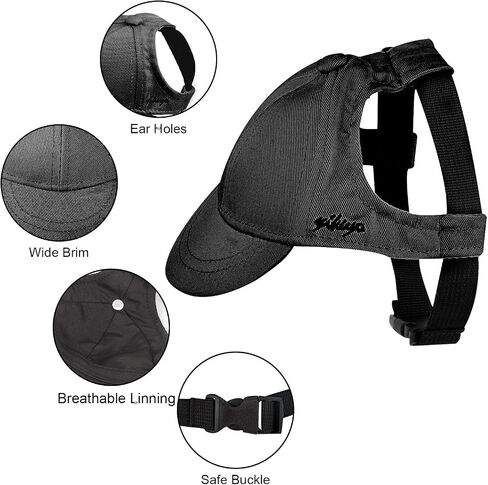 Dog Baseball Cap, Adjustable Dog Outdoor Sport Sun Protection Baseball Hat Cap Visor Sunbonnet Outfit with Ear Holes for Puppy Small Dogs Adjustable Sun Visor Caps Sport Pet Cap Sunbonnet Sun hat in Kuwait