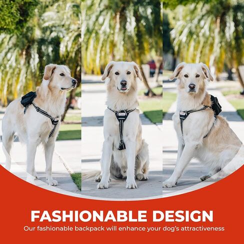 Balbari Dog Backpack Harness (Orange, Medium) in Kuwait