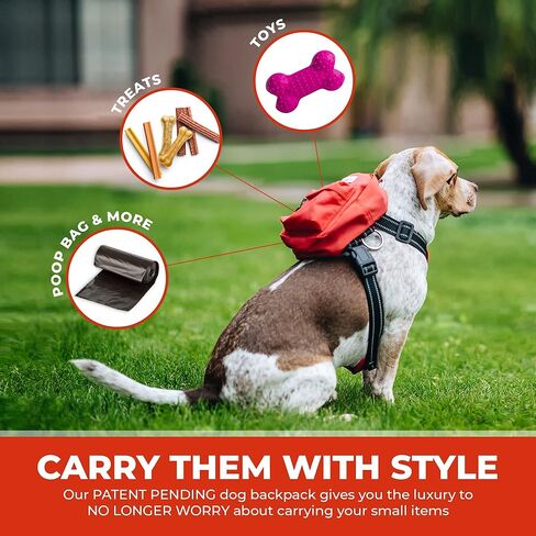 Balbari Dog Backpack Harness (Orange, Medium) in Kuwait
