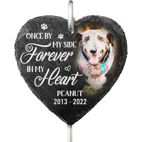 Pawfect House You're Always in My Heart - Personalized Memorial Garden Slate & Hook - Cemetery Decorations for Grave, Dog Memorial Gifts, Loss of Dog Sympathy Gift, Dog Memorial Stone in Kuwait