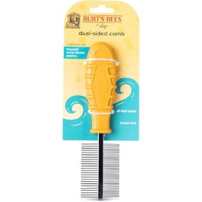 Burt’s Bees for Pets Detangling Pin Brush for Dogs with Medium to Long Hair with Handle Made from Recycled Plastics Collected from Coastal Communities | Dog Brush Removes Tangles and Loosens Matting