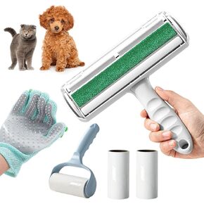 مجموعة إزالة شعر الحيوانات الأليفة من Maiguangta، أسطوانة الوبر لشعر الحيوانات الأليفة، وقفازات العناية بالقطط والكلاب، مزيل شعر الأريكة والأثاث والسجاد ومقاعد السيارات والملابس (5 في 1) in Kuwait