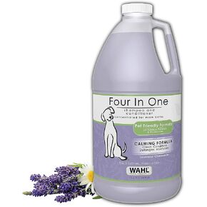 Wahl USA 4-in-1 Calming Dog Shampoo with Lavender Chamomile Scent – Cleans, Conditions, Detangles, & Moisturizes - Pet Friendly Formula - 24 Oz - Model 820000A in Saudi Arabia