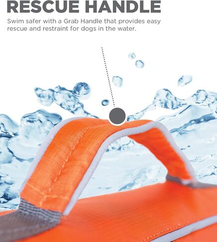 سترة نجاة للكلاب باللون البرتقالي من Outward Hound Granby Splash، مقاس صغير in Kuwait