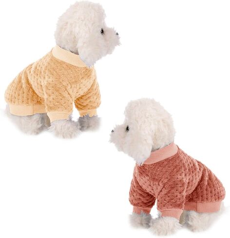 Dog Sweater, 2 or 3 Pack Dog Sweaters for Small Medium Dogs or Cat, Warm Soft Flannel Pet Clothes for Dogs Girl or Boy, Dog Shirt Coat Jacket (XX-Small, Grey+Navy+Sky Blue) in Kuwait