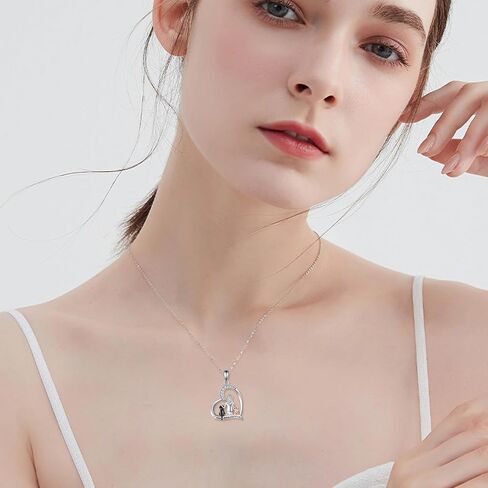 YFN Dog Pendant Necklace for Women Girls 925 Sterling Silver Pet Animal Memorial Jewelry Gifts for Dog Lovers in Saudi Arabia