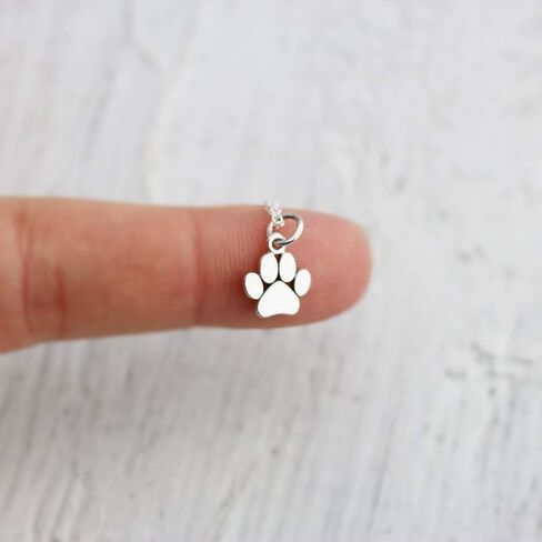 NOUMANDA Cute Paw Print Pendant Necklace Dog Necklace Cat Dog Two Tone Pubby Pet Animals Necklace for Women 18'' in Saudi Arabia