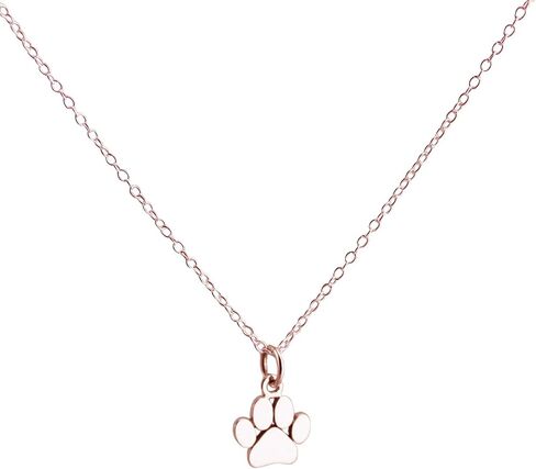 NOUMANDA Cute Paw Print Pendant Necklace Dog Necklace Cat Dog Two Tone Pubby Pet Animals Necklace for Women 18'' in Saudi Arabia