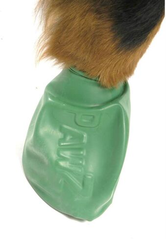 PawZ Rubber Dog Boots for Paws up to 3", 24 Total (2 Packs of 12) - All-Weather Dog Booties for Hot Pavement, Snow, Mud, and Rain - Waterproof, Anti Slip Dog Socks - Medium, Blue in Saudi Arabia