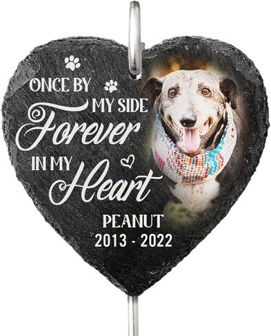 Pawfect House You're Always in My Heart - Personalized Memorial Garden Slate & Hook - Cemetery Decorations for Grave, Dog Memorial Gifts, Loss of Dog Sympathy Gift, Dog Memorial Stone in Kuwait