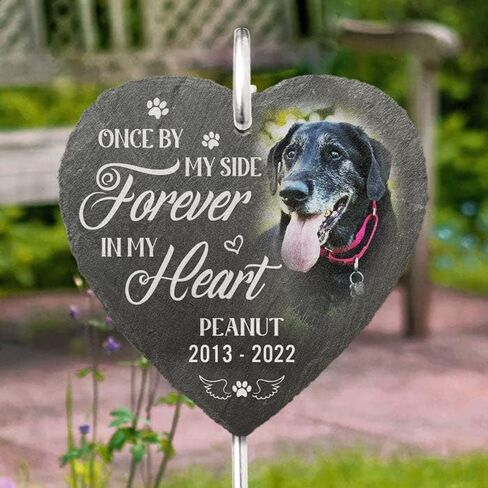 Pawfect House You're Always in My Heart - Personalized Memorial Garden Slate & Hook - Cemetery Decorations for Grave, Dog Memorial Gifts, Loss of Dog Sympathy Gift, Dog Memorial Stone in Kuwait