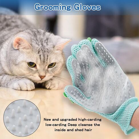 مجموعة إزالة شعر الحيوانات الأليفة من Maiguangta، أسطوانة الوبر لشعر الحيوانات الأليفة، وقفازات العناية بالقطط والكلاب، مزيل شعر الأريكة والأثاث والسجاد ومقاعد السيارات والملابس (5 في 1) in Kuwait