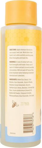 Burt's Bees for Pets Puppies Natural Tearless 2 in 1 Shampoo and Conditioner | Made with Buttermilk and Linseed Oil | Best Tearless Puppy Shampoo for Gentle Skin and Coat | Made in USA, 16 Oz in Saudi Arabia