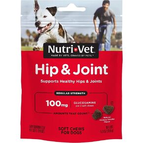Nutri-Vet مضغ ناعم للورك والمفاصل ذو قوة منتظمة للكلاب، 5.3 أونصة، 60 قطعة in Saudi Arabia