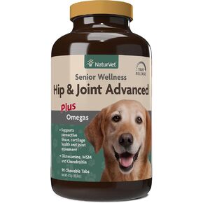 NaturVet Senior Dog Wellness Hip & Joint Advanced Plus - 120 Soft Chews in Kuwait
