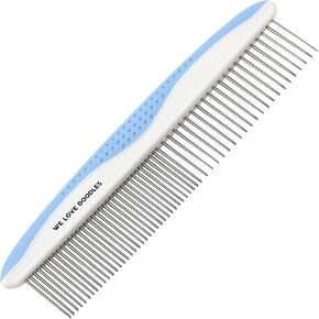 Metal Dog Comb, Dog Combs for Grooming Matting, Doodle Brush, Dematting Comb for Dogs, Dog Grooming Tools, Pet Comb, Metal Dog Grooming Comb, Dog Detangler Brush, Dog Dematting Tools, 2 Pack