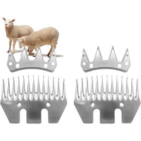 Sheep Grooming Clippers Replacement Blades Compatible with Oster/Lister/Heiniger/GDJOB/BEETRO/Dragro/TAKEKIT Sheep Clippers for Thick Coat Animals,Made of Stainless Steel (13 Tooth(2 PCS))