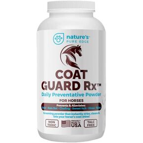 Extra Large. 2 Lbs. Coat Guard Rx™ Coat, Tail, Mane Powder for Horses - Rain Rot, Sweet Itch, Treatment & Dry Shampoo for Horses. in Saudi Arabia