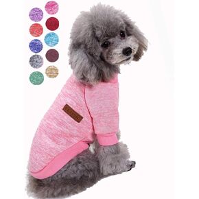 Dog Clothes Soft Pet Apparel Thickening Fleece Shirt Warm Winter Knitwear Sweater for Small and Medium Pet (S, Dark Blue) in Saudi Arabia