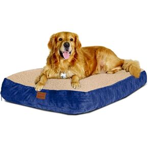 سرير كبير للكلاب من Floppy Dawg مع غطاء قابل للإزالة والغسل في الغسالة وبطانة مقاومة للماء. وسادة كلاسيكية محشوة بمزيج من رغوة الذاكرة لتقويم العظام. مصنوع للكلاب الكبيرة التي يصل وزنها إلى 90 رطلاً.
