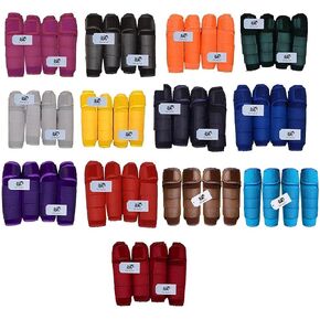 Lift Sports Horse Medicine Brushing Boots Leg Wraps Protection Gear Equine Set of 2 and 4 Black Red Purple Orange Pink Blue in Kuwait