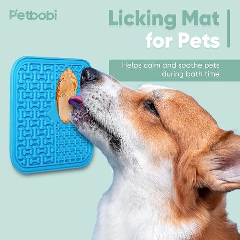 Petbobi Adjustable Dog Bath Tether, Dog Bathing Leash with Heavy Suction Cup and Soft Bath Brush, Dog Grooming Tub Restraint Perfect for Shower, Blowing, Trimming and Brushing Your Pet with Ease in Saudi Arabia
