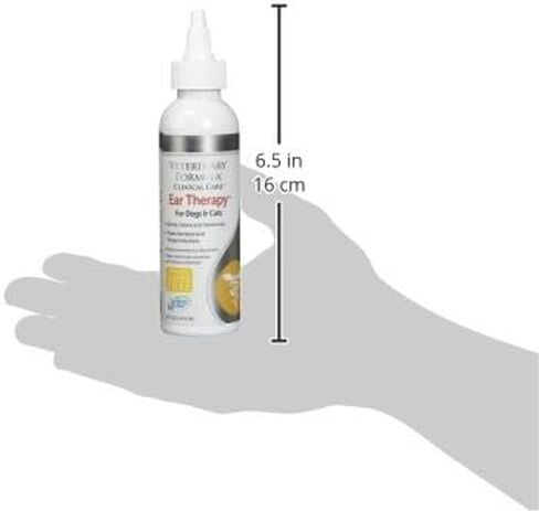 علاج الأذن بالتركيبة البيطرية للعناية السريرية، 4 أونصة. – منظف أذن القطط والكلاب للمساعدة في تهدئة الحكة وتنظيف قناة الأذن من الحطام والتراكمات التي قد تسبب العدوى in Kuwait