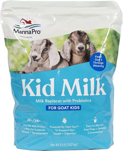Manna Pro Milk Replacer with Probiotics for Goat Kids | Supports Gut Health and Digestion | 4lbs in Kuwait
