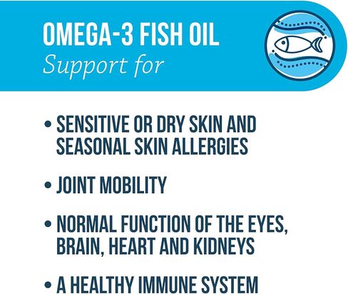 Free Form Snip Tips Omega-3 Fish Oil Liquid Supplement for Medium & Large Dogs, 60 Count in Kuwait