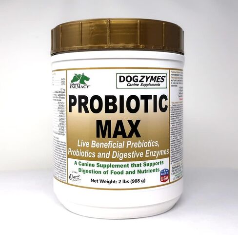 Dogzymes Probiotic Max -10 مليار بروبيوتيك CFU، البريبايوتكس، الإنزيمات الهاضمة - (8 أونصة) in Saudi Arabia