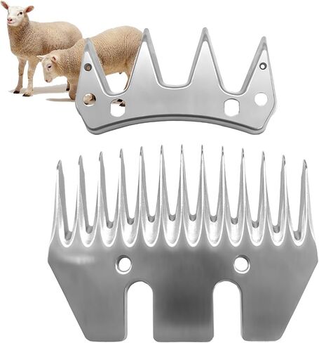 Sheep Grooming Clippers Replacement Blades Compatible with Oster/Lister/Heiniger/GDJOB/BEETRO/Dragro/TAKEKIT Sheep Clippers for Thick Coat Animals,Made of Stainless Steel (13 Tooth(2 PCS)) in Saudi Arabia