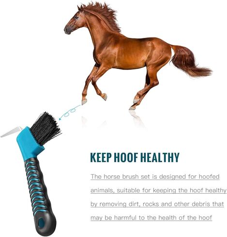 Skylety 10 Pcs Horse Hoof Pick Brush with Soft Rubber Handle Portable Hoofpick Horse Stuff Horse Supplies, Random Color in Saudi Arabia