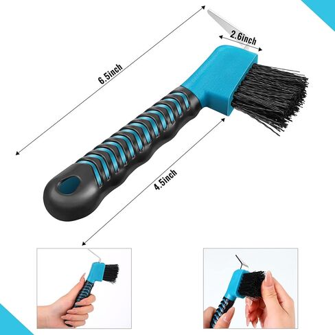 Skylety 10 Pcs Horse Hoof Pick Brush with Soft Rubber Handle Portable Hoofpick Horse Stuff Horse Supplies, Random Color in Saudi Arabia