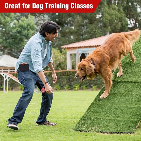 طقم تدريب الكلاب من كاتولك، 1 حقيبة محمولة لعلاج الكلاب مع 1 جهاز نقر لتدريب الكلاب للحزام، حقيبة علاج الكلاب مع مشبك وفتحة مغناطيسية، حقيبة علاج الحيوانات الأليفة بدون استخدام اليدين in Kuwait