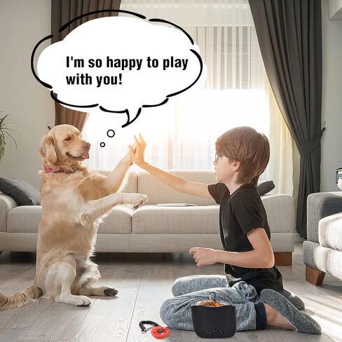 طقم تدريب الكلاب من كاتولك، 1 حقيبة محمولة لعلاج الكلاب مع 1 جهاز نقر لتدريب الكلاب للحزام، حقيبة علاج الكلاب مع مشبك وفتحة مغناطيسية، حقيبة علاج الحيوانات الأليفة بدون استخدام اليدين in Kuwait