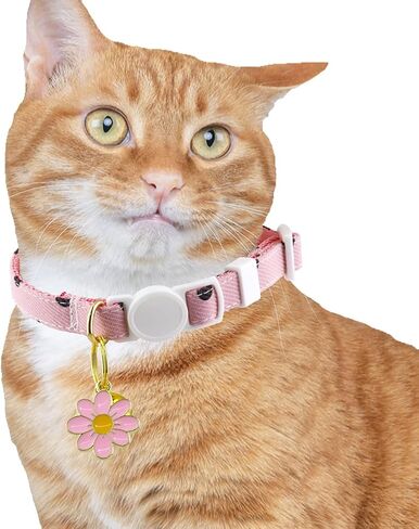 2 Pack Cat Collars Breakaway for Girl Boy Cats with Bell Daisy Pendant, Dotted Kitten Puppy Rabbit Collars (C2) in Saudi Arabia